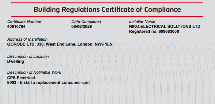 Landlord Safety Certificate London